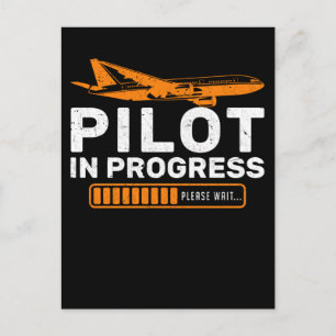 Flugzeuglüftungs-Pilotladung Postkarte