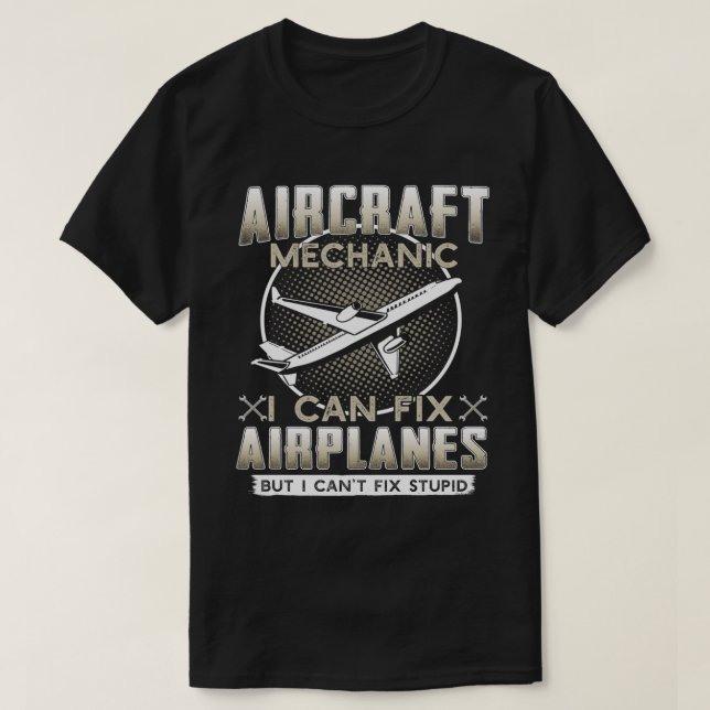 Flugzeugmechanik Ich kann Flugzeuge reparieren, ab T-Shirt (Design vorne)