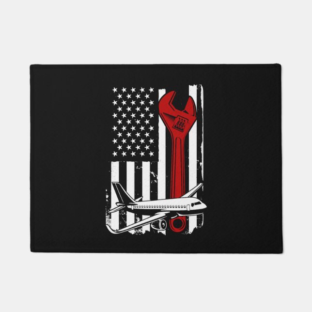 Flugzeugmechanik, Mechanik  Fußmatte (Vorderseite)