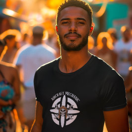 Flugzeugmechanik, Skull Pilot & Prop, Luftfahrt T-Shirt