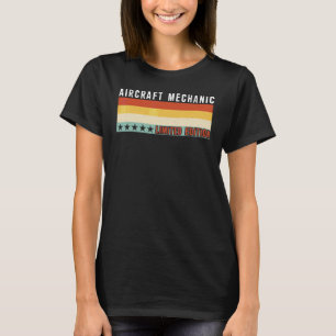Flugzeugmechaniker Job Titel Beruf Arbeiter Würdig T-Shirt