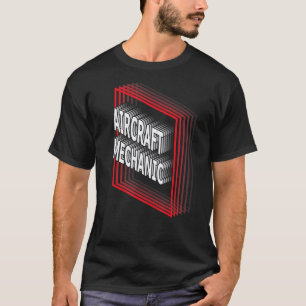 Flugzeugmechaniker Jobtitel Wertschätzung Retro T-Shirt