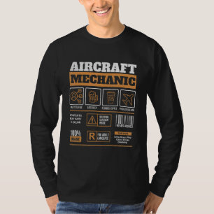Flugzeugmechaniker Luftfahrttechniker Flugzeugwar T-Shirt