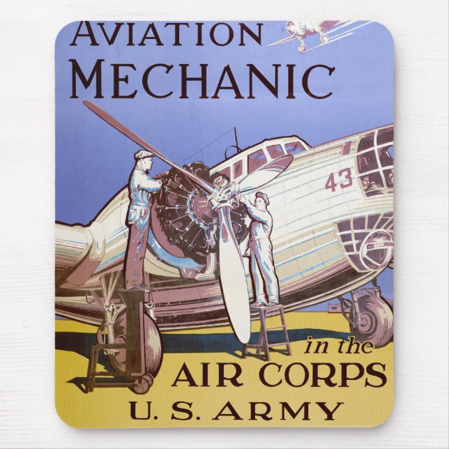 Flugzeugmechaniker Mousepad (Vorne)