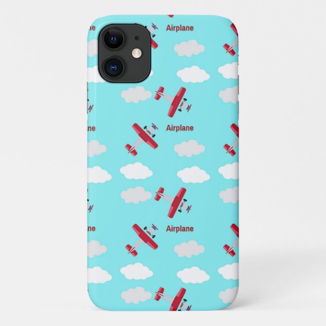 Flugzeugmuster auf Blau Case-Mate iPhone Hülle (Rückseite)