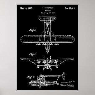 Flugzeugpatent Poster