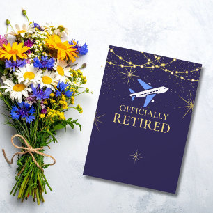 Flugzeugpilot Ruhestands Foto Flugbesatzung Nachri Feiertagskarte