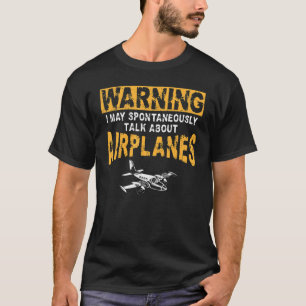 Flugzeugpilot Vintage Retro-Warnung I Mai Spontan T-Shirt