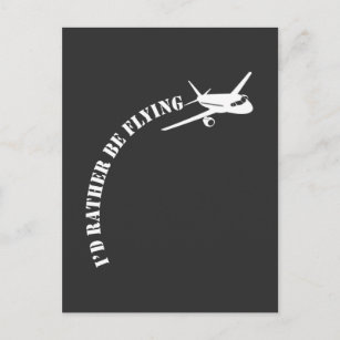 Flugzeugpilotin Fliegender Flugzeug-Flieger Postkarte