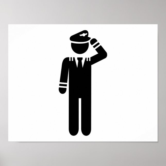 Flugzeugpilotin Poster (Vorne)