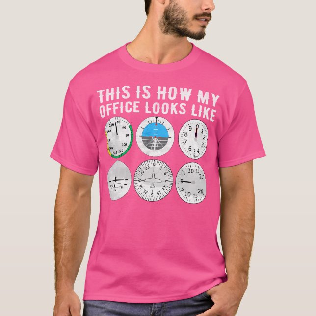 Flugzeugpilotin witziges Geschenk So ist mein Büro T-Shirt (Vorderseite)
