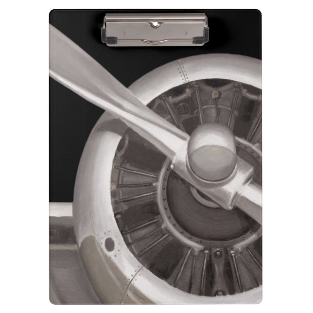 Flugzeugpropeller-Nahaufnahme Klemmbrett (Vorderseite)