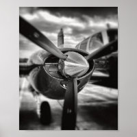 Flugzeugpropeller Schwarz und Weiß