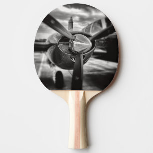 Flugzeugpropeller Schwarz und Weiß Tischtennis Schläger
