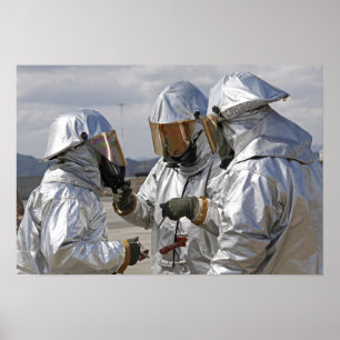 Flugzeugrutsche für Feuerwehrfahrzeuge Poster