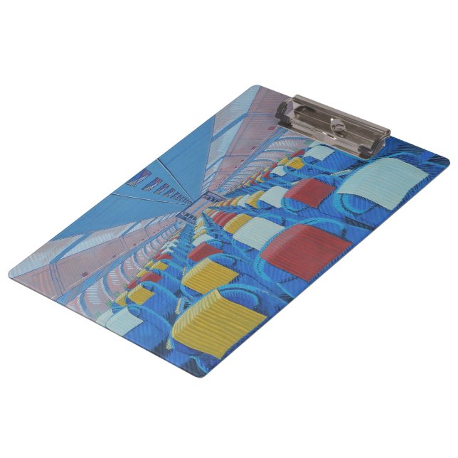 Flugzeugsitze (von Gregorio Undurraga) Klemmbrett (Schrägansicht)