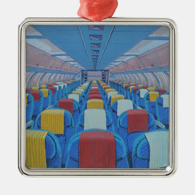 Flugzeugsitze (von Gregorio Undurraga) Ornament Aus Metall (Vorne)