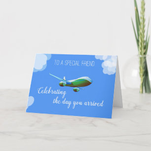 Flugzeugtag für Adoption mit Green Airpla Karte