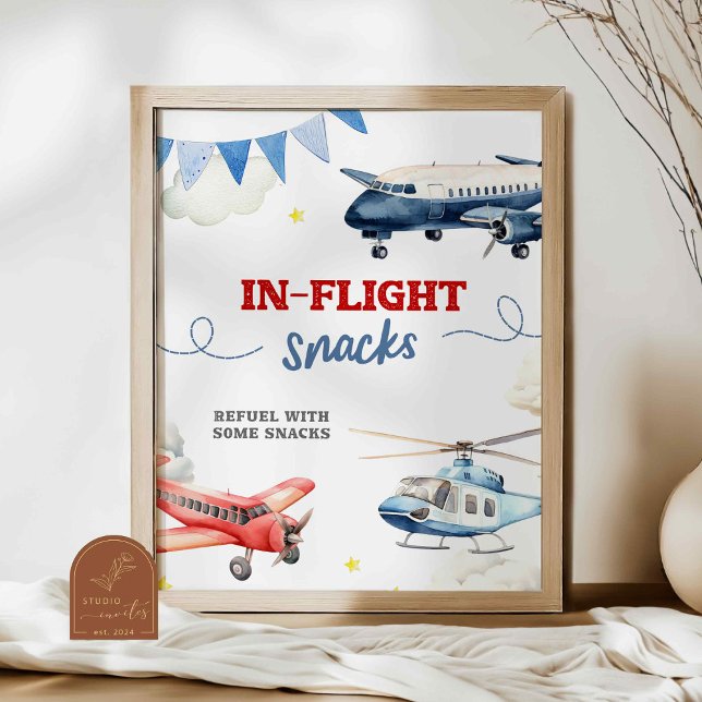 Flugzeugthema bei Flugsnacks Eigenes Zeichen Poster (Von Creator hochgeladen)