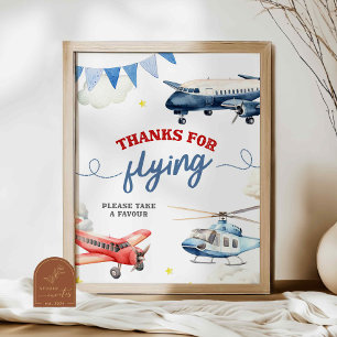 Flugzeugthema Geburtstag Vielen Dank für Ihr benut Poster