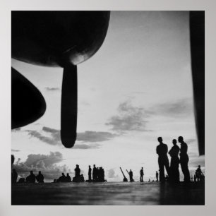 Flugzeugträger der 40er Jahre Poster