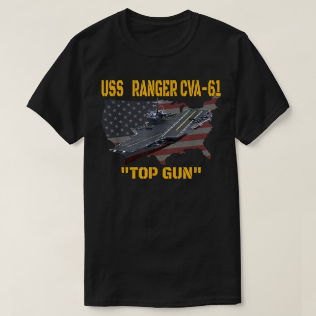 Flugzeugträger USS Ranger CVA-61 Veterans Day T-Shirt (Design vorne)