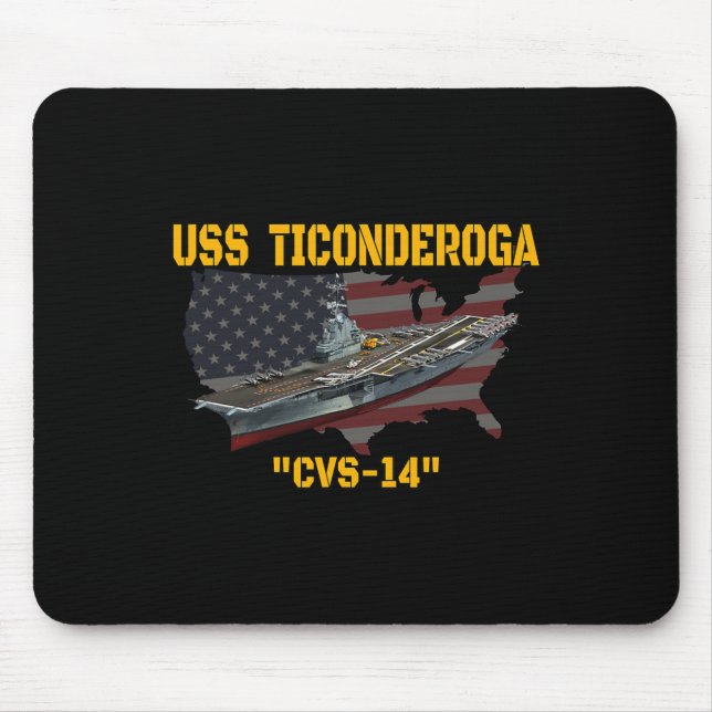 Flugzeugträger Uss Ticonabweicha Cvs-14 Veteranen  Mousepad (Vorne)