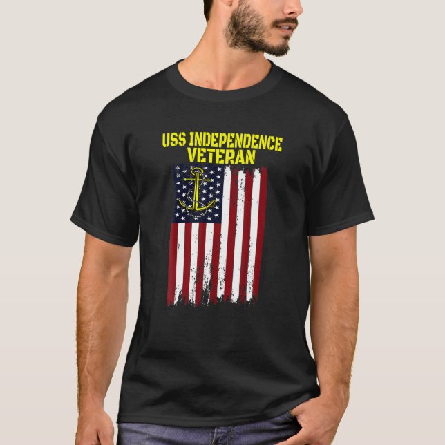 Flugzeugträger USS Unabhängigkeit CV-62 CVA-62 Vet T-Shirt (Vorderseite)