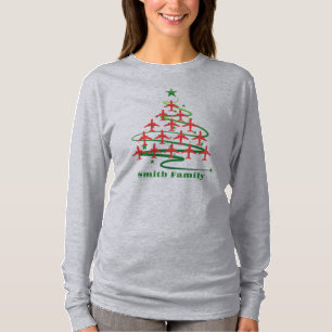 Flugzeugweihnachtsbaum und Familienname, Minimalis T-Shirt