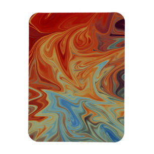 Fluid abstract pattern magnet
