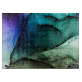Fluid Alcohol Ink Cutting Board Schneidebrett