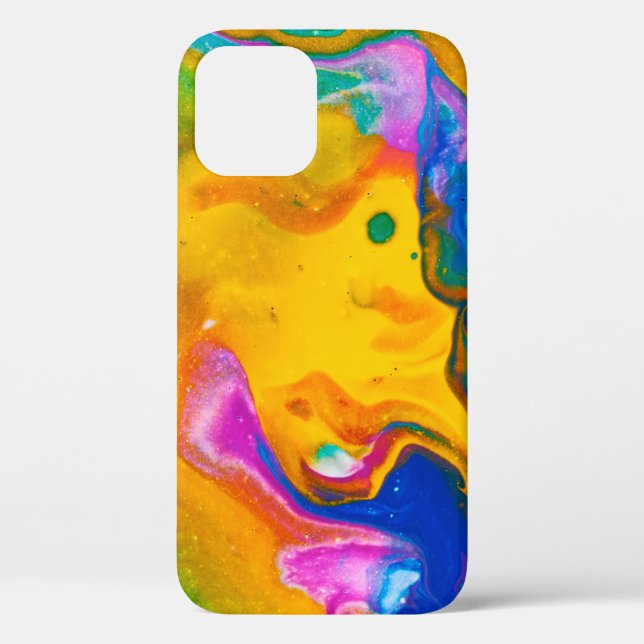 Fluid Art. Abstrakter farbiger Hintergrund, Tapete Case-Mate iPhone Hülle (Rückseite)
