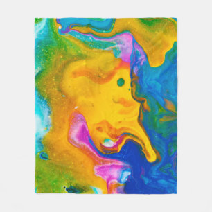 Fluid Art. Abstrakter farbiger Hintergrund, Tapete Fleecedecke