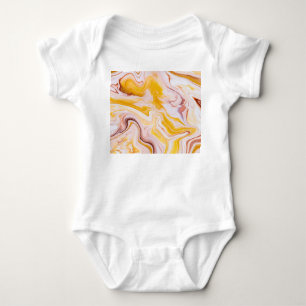 Fluid Art: irisierende abstrakte Textur. Baby Strampler