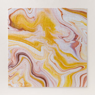 Fluid Art: irisierende abstrakte Textur. Puzzle