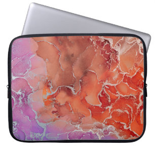 Fluid Art. Moderne, farbenfrohe Hintergrundmusik, Laptopschutzhülle