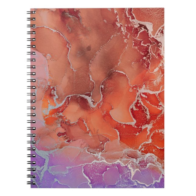 Fluid Art. Moderne, farbenfrohe Hintergrundmusik,  Notizblock (Vorderseite)