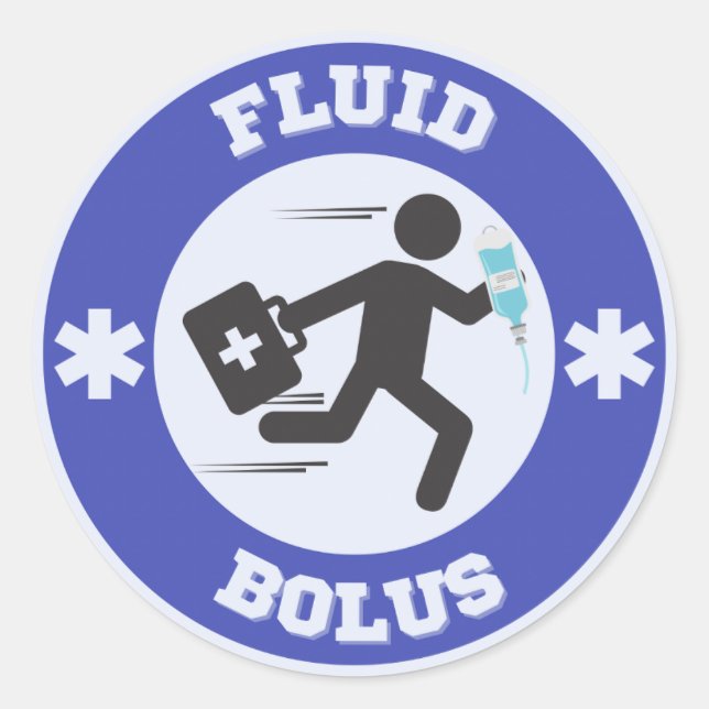 Fluid Bolus Sticker (Vorderseite)