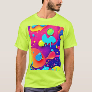Fluid Color Chaos: Dynamisches digitales Kunstwerk T-Shirt