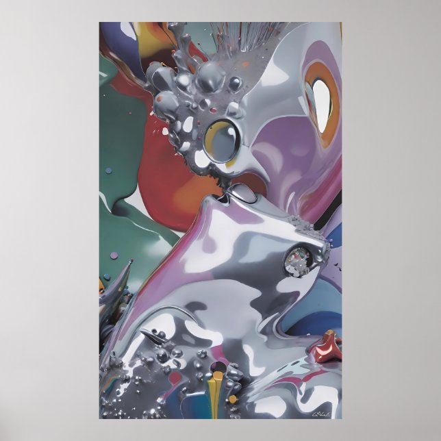 Fluid Futurismus Poster (Vorne)