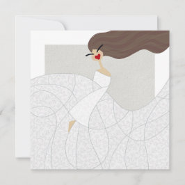 Fluid Ivory Muse Fashion Art Card Einladung