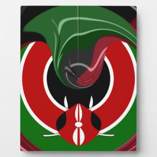 Fluid Kenyan Flag: Ein modernes Design Fotoplatte