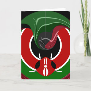 Fluid Kenyan Flag: Ein modernes Design Karte