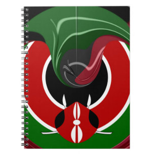 Fluid Kenyan Flag: Ein modernes Design Notizblock