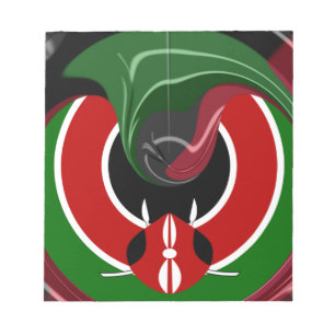 Fluid Kenyan Flag: Ein modernes Design Notizblock