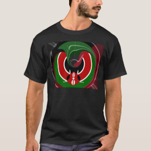 Fluid Kenyan Flag: Ein modernes Design T-Shirt