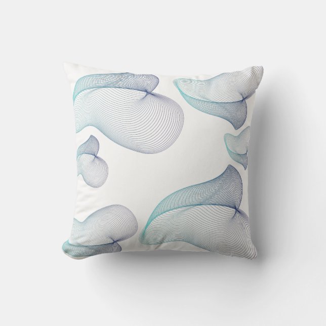 Fluid Motion Abstrakt Art Pillow Kissen (Vorderseite)