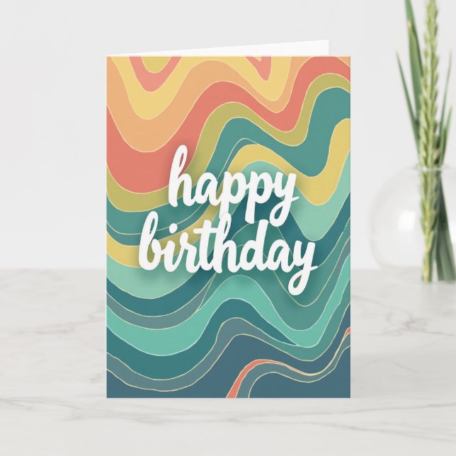 Fluid Script Geburtstagskarte Karte (Vorderseite)