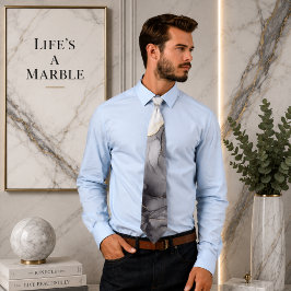 Fluid Swirl Marble Golden Black Neck Tie Krawatte