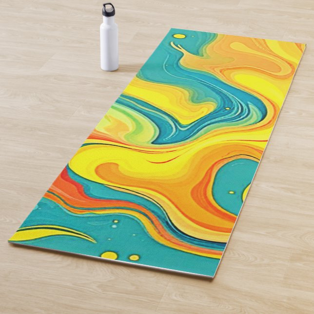 Fluidity of Joy: Abstract Waves Yogamatte (Beispiel)